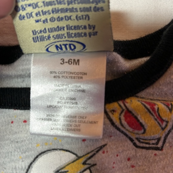 3-6M DC comics diaper shirt - Picture 4 of 4